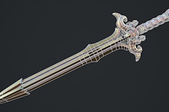 create realistic game ready 3d weapon models for games and animation