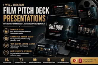 design professional TV series and movie pitch decks