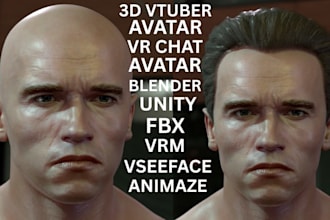 create custom 3d vtuber avatar model rigging blender vrm vseeface animaze unity