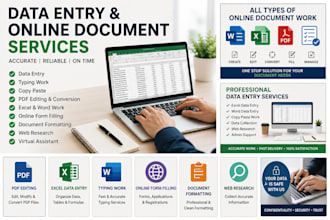 do data entry and online document work