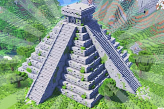 create minecraft castle, village, base, hub, spawn builds with custom 3d design