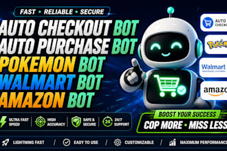 build auto checkout bot auto purchase bot pokemon bot walmart bot amazon bot