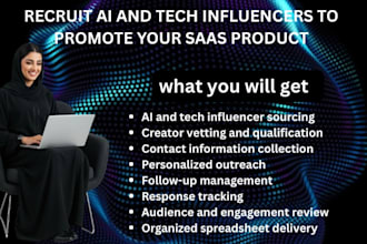 recruit ai and tech influencers to promote your saas product