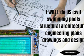 do US civil pools structural architectural engineering plans drawings and design