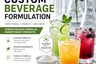 formulate custom functional beverages, energy drinks, and wellness formulas