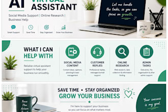 be your ai virtual assistant for social media and buisness tasks