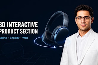 build a spline 3d interactive product explainer section for your website