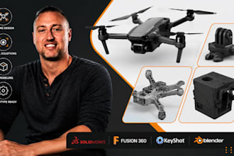 drone cad design uav accessory 3d modeling, product rendering, prototype service