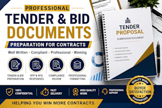 prepare professional tender and bid documents for contracts