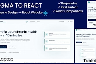 convert figma to react js responsive website