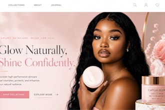 design skincare shopifystore, skincare website, beauty shopify cosmestic website