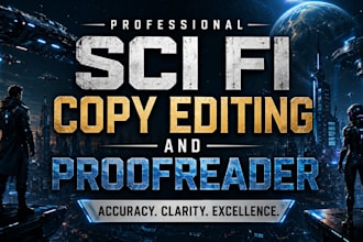 proofread sci fi copy editor space opera cyberpunk dystopian mg ya fiction novel