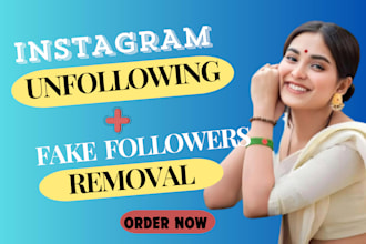 manually unfollow instagram followings and remove bot, fake followers