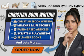 ghostwrite christian ebooks memoirs articles scripts and self help books