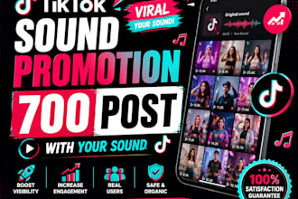 make 700 tiktok posts using your tiktok or tiktok music