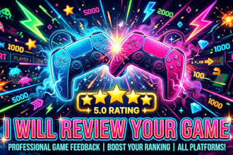 test and review your game on steam or any other platforms