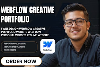 design webflow creative portfolio website webflow personal website resume websit