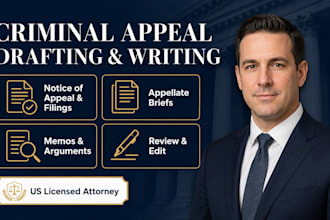 professionally draft your criminal notice of appeal and initial filings attorney