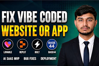 develop or fix bugs in vibe coded web apps in replit, lovable, base44, vibe code