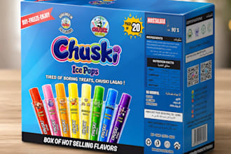 create professional packaging design and product box design