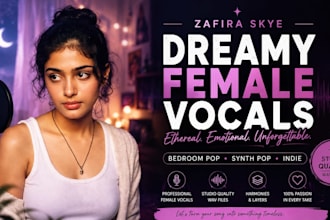 record dreamy female vocals for baroque pop bedroom pop synth pop indie music