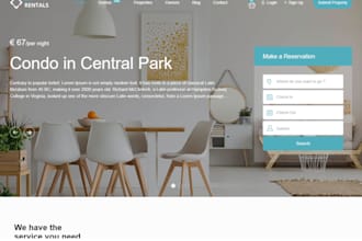 build short term rentals website,vacation rental and property management