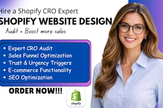 redesign a high converting shopify website and do expert cro audit