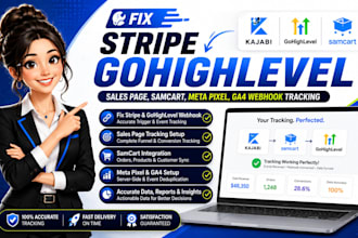 fix stripe gohighlevel sales page samcart meta pixel ga4 webhook tracking