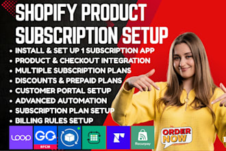 setup shopify product subscription using appstle and recharge