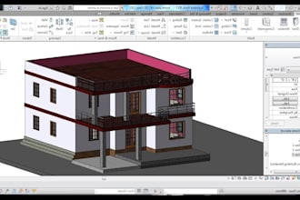 do revit bim model 3d house design floor plan architectural construction drawing