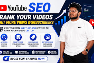 do complete youtube vedio SEO and video optimization