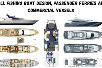 design fishing boats, passenger ferries and commercial vessels