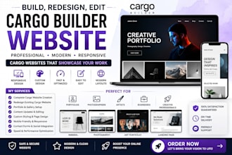 build, redesign, edit cargo builder website