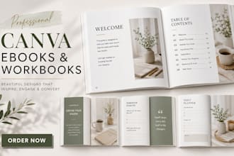 design professional canva ebook workbook and worksheet templates