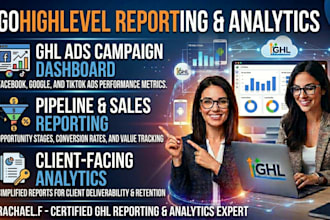 setup gohighlevel reporting and analytics ghl ads campaign dashboard template