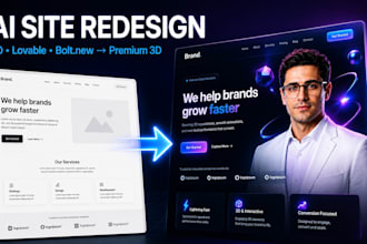 redesign your v0, lovable or bolt new site into a premium 3d experience