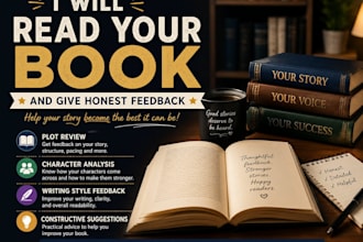 l read your book and give honest feedback