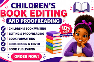 edit and proofread your children book, format kids story picture book editor