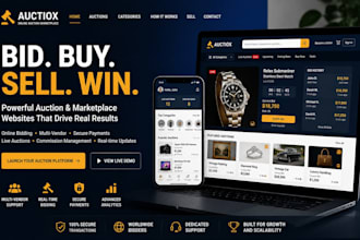 build auction website online bidding marketplace website multivendor website