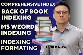 create a professional book index or back of book indexing in 24 hours
