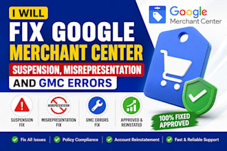 fix google merchant center suspension misrepresentation and gmc errors