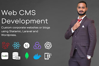develop custom web cms or statamic website using laravel