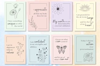 design inspirational affirmation card motivational card self love etsy card deck