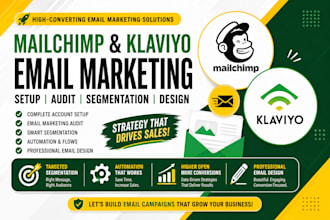 do mailchimp setup email marketing audit klaviyo segmentation email design