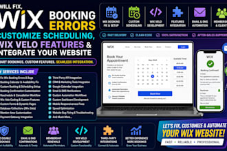 wix booking error customization scheduling custom wix velo features integration