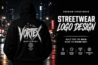 create perfect street wear design for clothing brand and fashion apparel