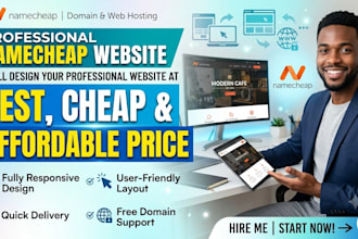 design professional namecheap website at best, cheap and affordable price