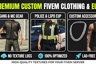 do fivem clothing fivem eup custom chain clothes  reskinning fivem ped gta 5 rp