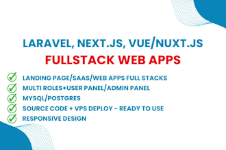 build laravel nextjs vuejs tailwind css websites