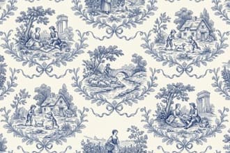 create luxury french toile de jouy patterns for fabric, wallpaper and home decor